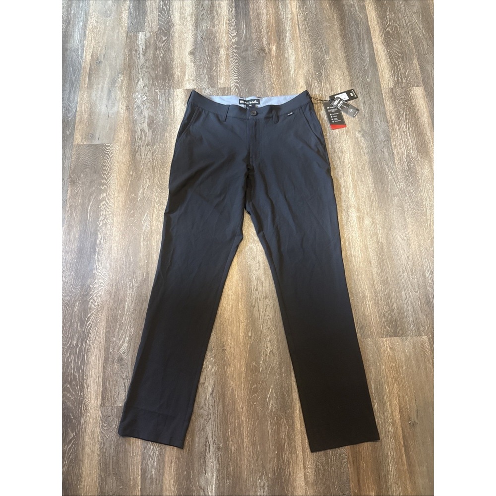 Travis Mathew Right On Time Golf Performance Pants Men's 30 Black Stretch NWT